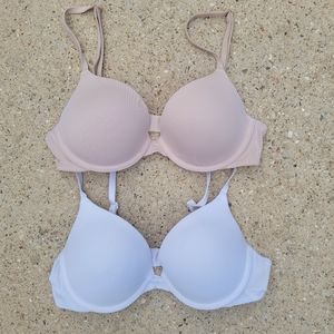 PINK'S Victoria's Secret Neutrals Pushup  Bundle - Size 34B